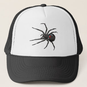 Black Widow Spider Original Drawing Art Trucker Hat