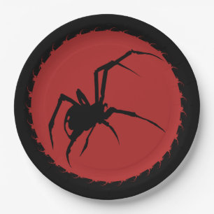 Black Widow Spider Paper Plates