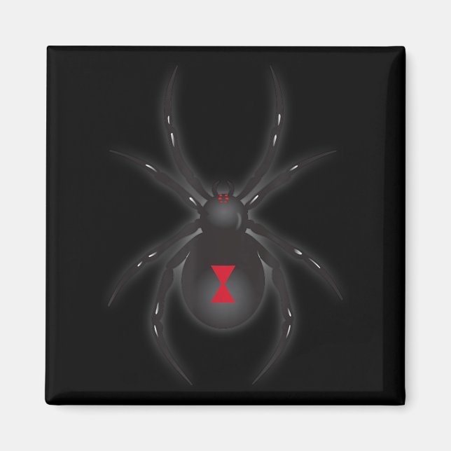 Black Widow Spider Shirt Magnet (Front)