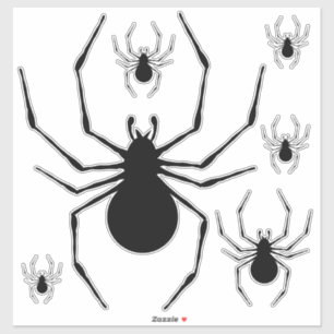Black Widow Spider Silhouette Various Sizes Sticker