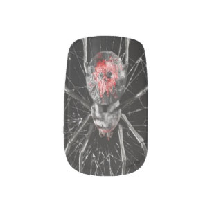 Black Widow Spider Spooky Halloween Minx Nail Art