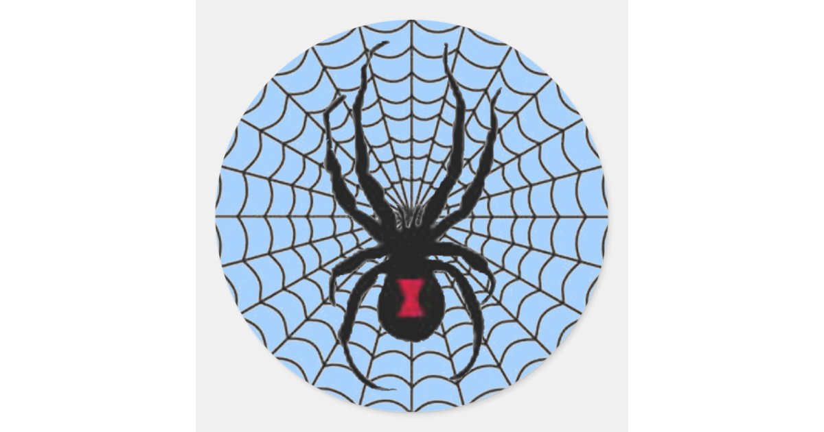 Black Widow Spider Sticker | Zazzle