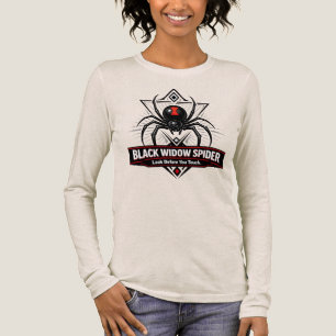 Black Widow Spider Warning Emblem Tri-Blend Shirt