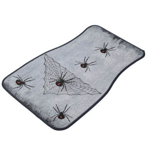 Black Widow Spider Web Halloween Gothic Car Mat | Zazzle