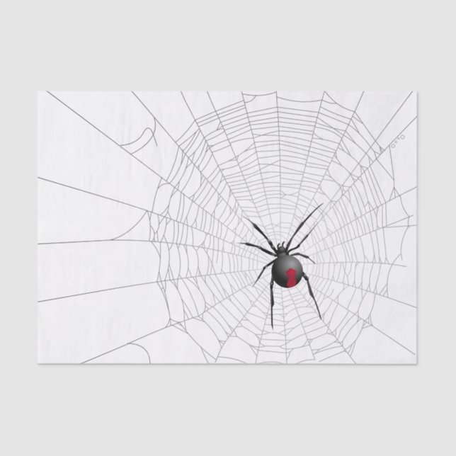 Black Widow Spider Web Tissue Paper (Front)