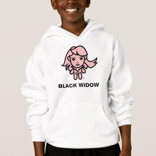 Black Widow Stylized Line Art Hoodie