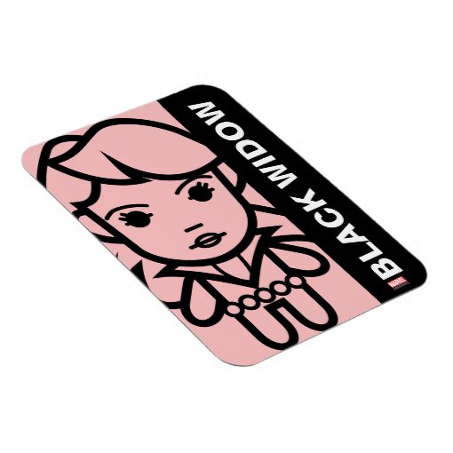 Black Widow Stylized Line Art Magnet Zazzle 9449