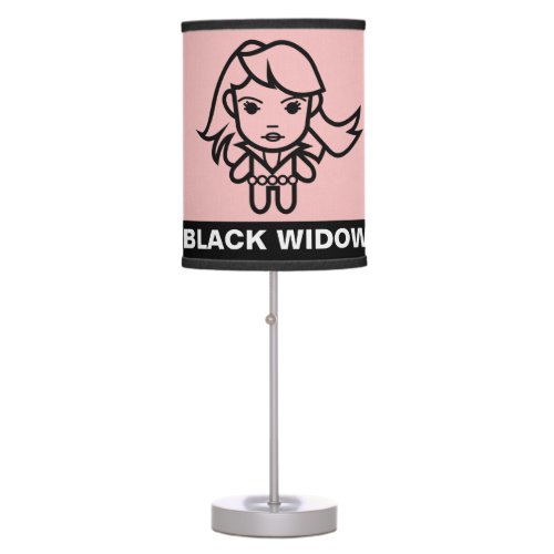 Black Widow Stylized Line Art Table Lamp