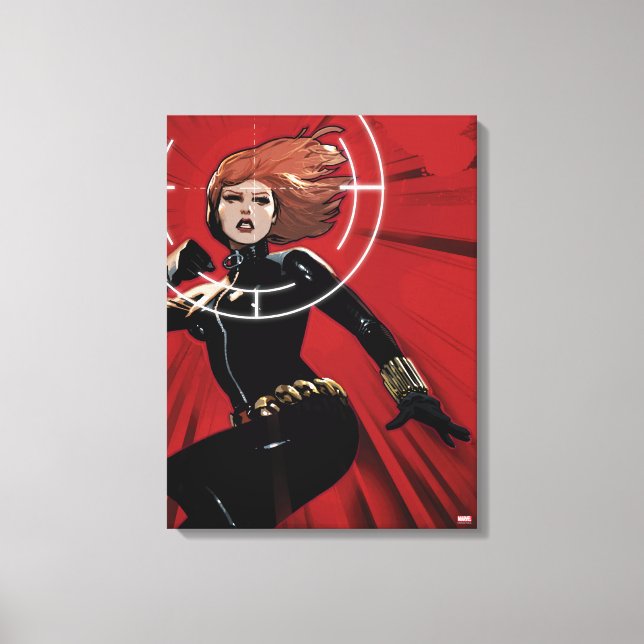 Black Widow Targeted Canvas Print (Front)