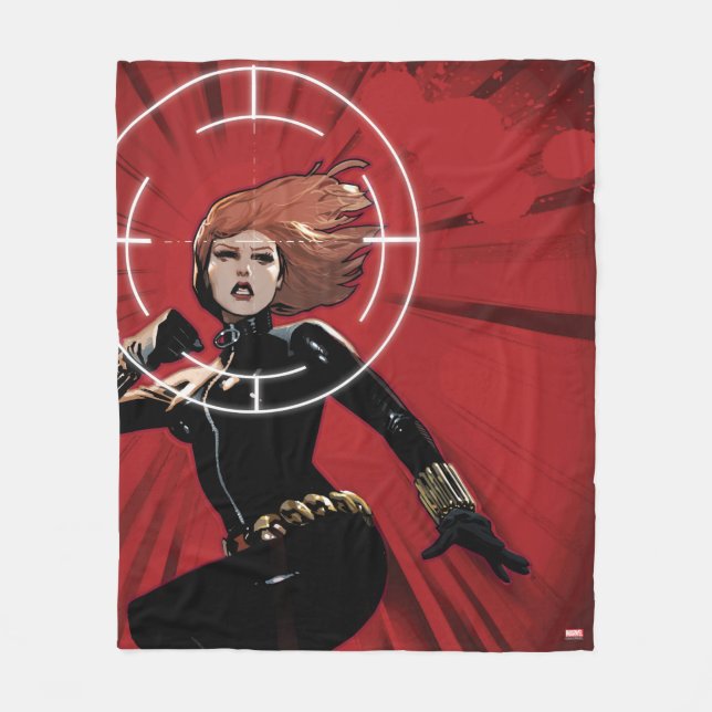 Black Widow Targeted Fleece Blanket (Front)