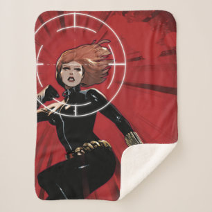 Black Widow Targeted Sherpa Blanket