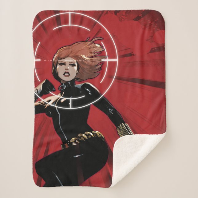 Black Widow Targeted Sherpa Blanket (Front)
