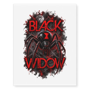 Black Widow Temporary Tattoo