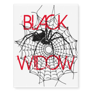 Black Widow Temporary Tattoos