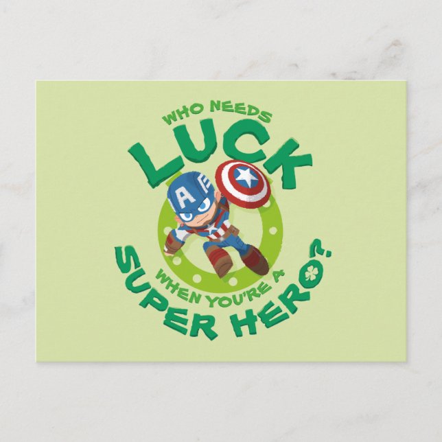 Black Widow "Who Needs Luck" Postcard (Front)