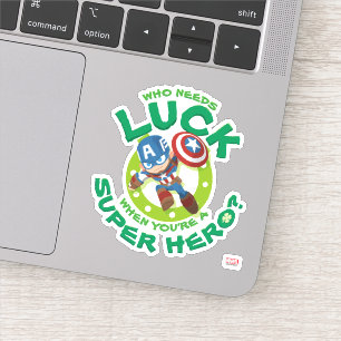 Black Widow "Who Needs Luck" Sticker
