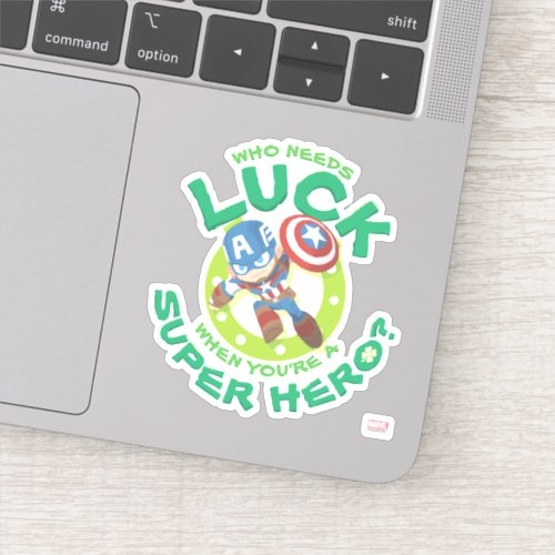 Black Widow Who Needs Luck Sticker