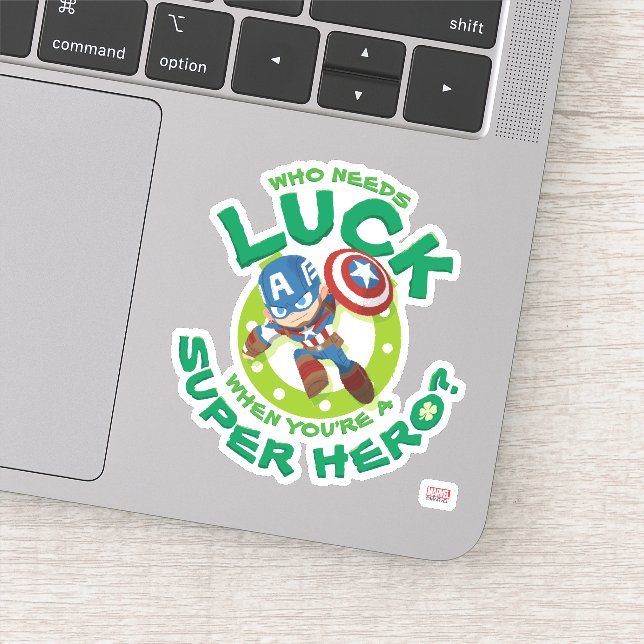 Black Widow "Who Needs Luck" Sticker (Detail)