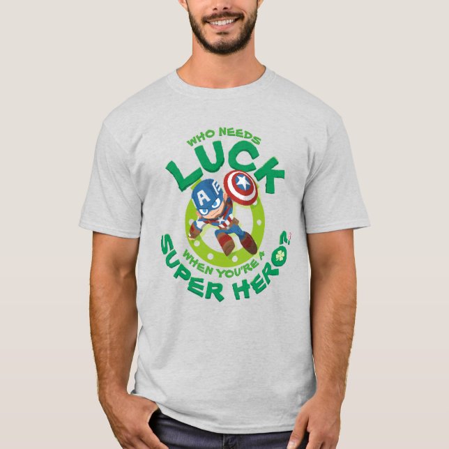Black Widow "Who Needs Luck" T-Shirt (Front)
