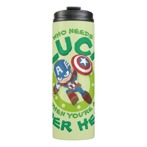Black Widow Who Needs Luck Thermal Tumbler