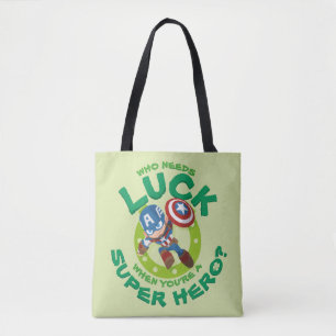 Black Widow "Who Needs Luck" Tote Bag
