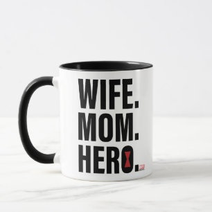 Black Widow   Wife. Mom. Hero. Mug