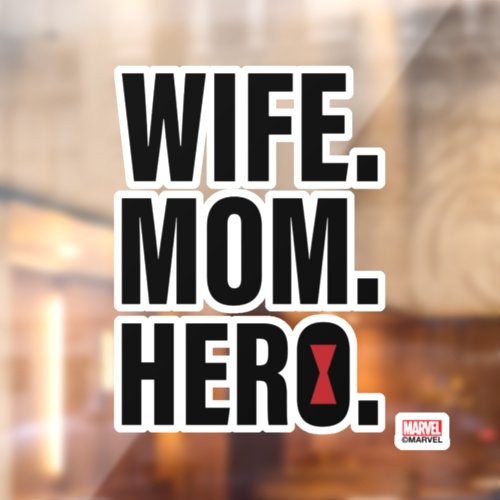 Black Widow  Wife Mom Hero Window Cling