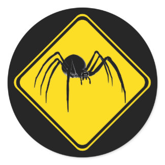 Black Widow Xing! Classic Round Sticker