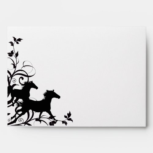 Black Wild Horses Envelope