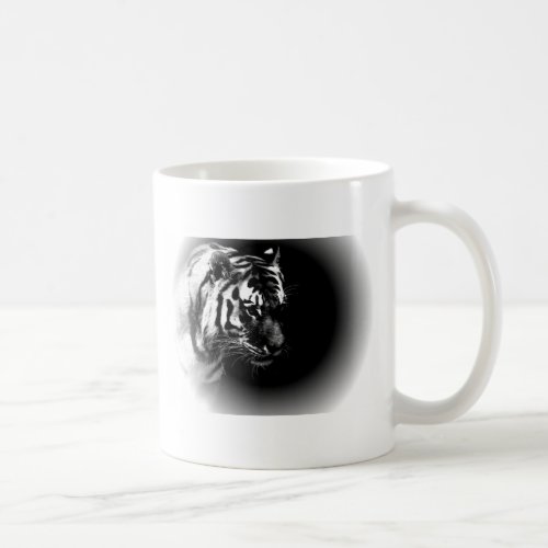 Black  Wild Tiger Head Coffee Mug