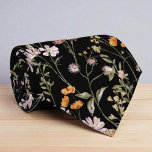 Black Wildflower Garden Flowers Spring Meadow Neck Tie<br><div class="desc">Add a natural touch to your wardrobe with this black wildflower garden neck tie. Featuring a delicate spring meadow floral design,  this stylish accessory is perfect for weddings,  garden events,  or as a thoughtful gift for flower enthusiasts.</div>