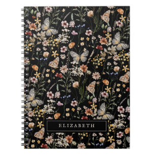 Black Wildflower Notebook