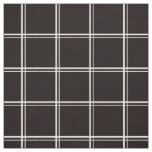 Black Windowpane Plaid Fabric