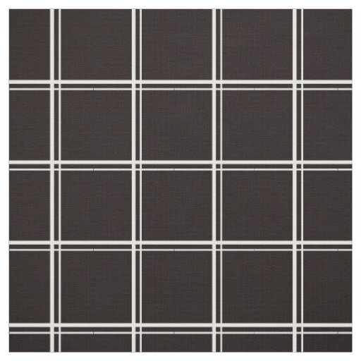 Black Windowpane Plaid Fabric