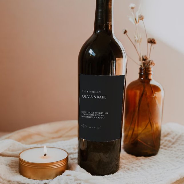Black wine bottle label Template (Black wine bottle label Template)