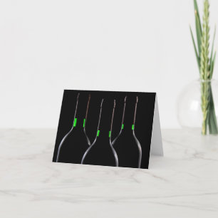 Black Wine Bottles Note Card