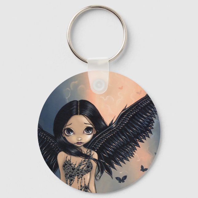 "Black Winged Angel" Keychain (Front)
