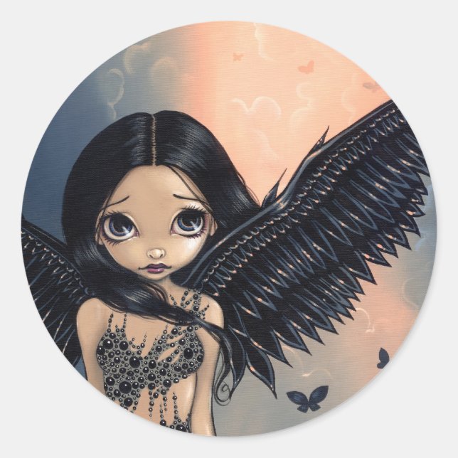 "Black Winged Angel" Sticker (Front)