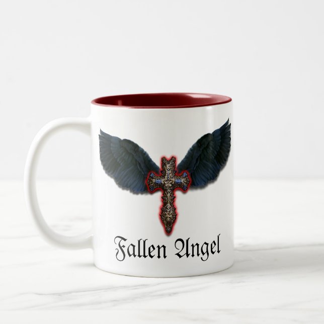 Black winged cross Mug (Left)