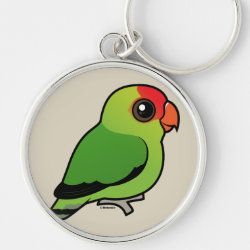 Black-winged Lovebird Premium Round Keychain