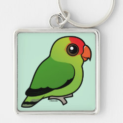 Black-winged Lovebird Premium Square Keychain