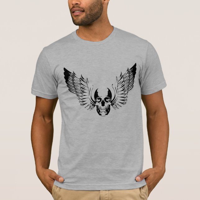 Black Winged Skull T-Shirt (Front)