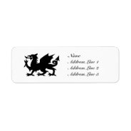 Black Winged Wales Dragon Address Label Or Tag at Zazzle