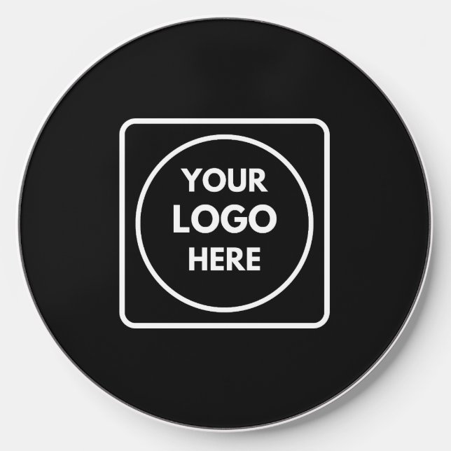 Black Wireless Charger | Custom Modern Business  (Front)