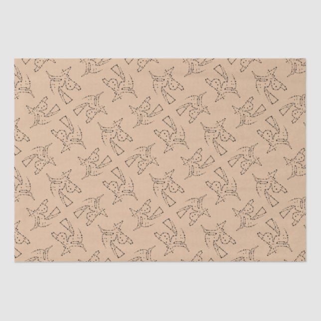 Black Witch of Stars Halloween Tissue Paper (Front)