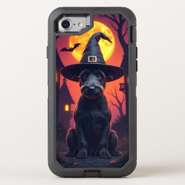 Black Witch Pup Playful Halloween Canine ✨🐶 Otterbox iPhone Case (Back)