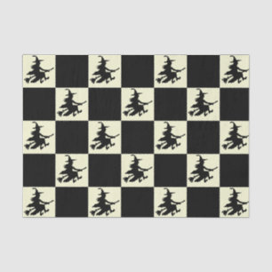 Black Witches Checkered Tissue Paper