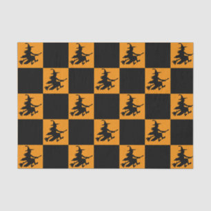 Black Witches Checkered Tissue Paper
