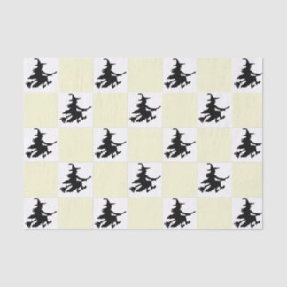 Black Witches Checkered Tissue Paper