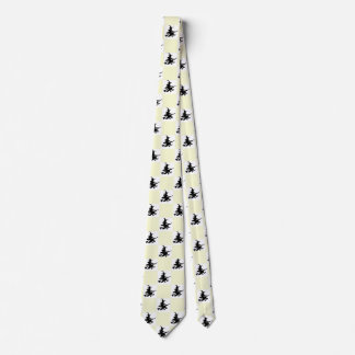 Black Witches Yellow & White Checkered Neck Tie